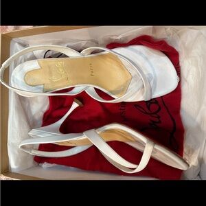 Christian Louboutin White Stiletto Heels